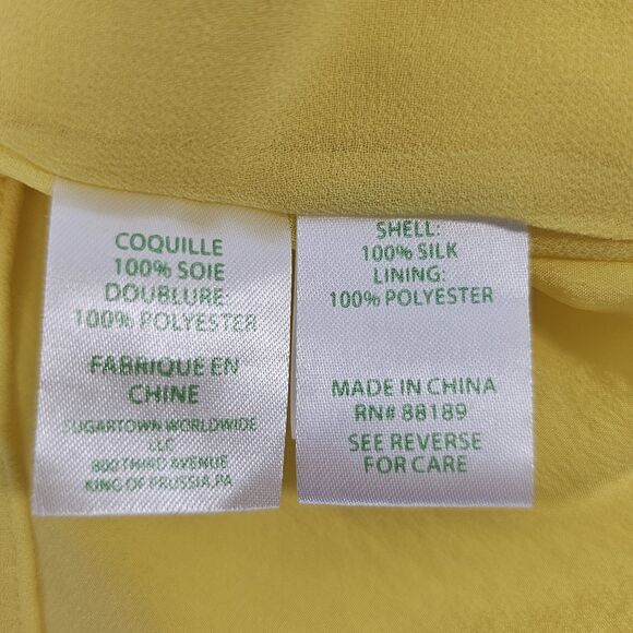 Lilly Pulitzer Rae Silk Strappy Tank Top in Lillys  Lemon Size S - Picture 4 of 5
